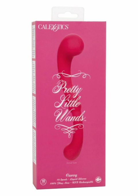 CalExotics Pretty Little Wands Curvy masażer silikonowy, dwustronny, 10 trybow
