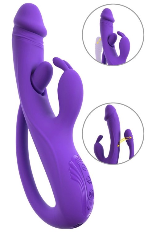 Sweet Smile Rabbit Vibe model G-Spot/Ana, silikonowy, 23 cm, fioletowy