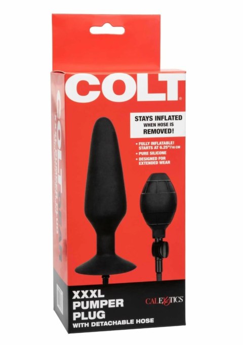 COLT Pumper Plug XXXL silikonowy model z pompką i przyssawką czarny