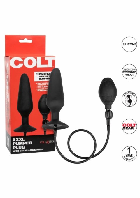 COLT Pumper Plug XXXL silikonowy model z pompką i przyssawką czarny