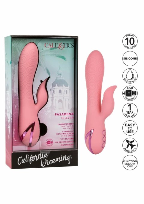 CalExotics California Dreaming Pasadena Player silikonowy masażer 2w1 USB