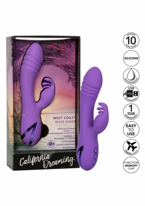 CalExotics California Dreaming West Coast Wave Rider silikonowy wodoodporny niebieski
