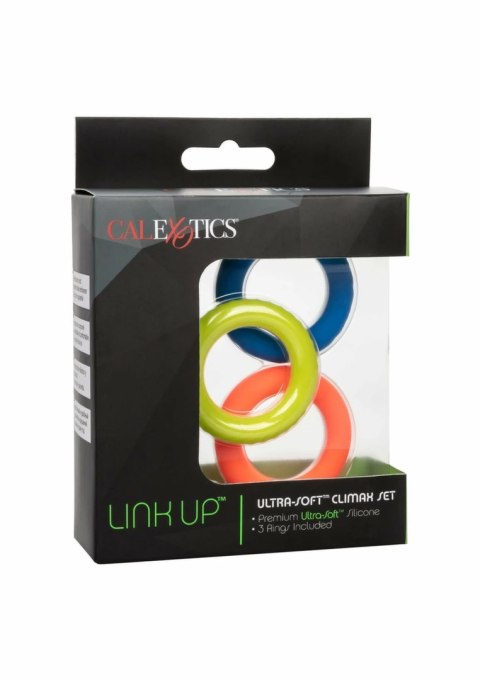 CalExotics Link Up Ultra Soft Climax Set - Zestaw 3 pierścieni silikonowych