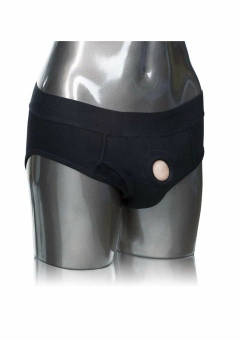 CalExotics Packer Gear Brief Harness czarne majtki z systemem mocowania XS/S