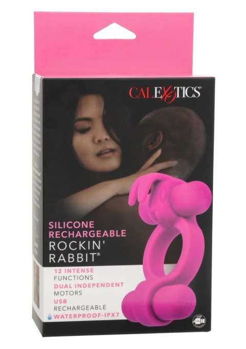 CalExotics Rechargeable Rockin Rabbit silikonowy pierścień wibracyjny USB