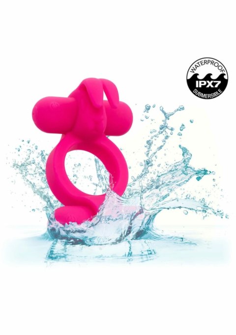 CalExotics Rechargeable Rockin Rabbit silikonowy pierścień wibracyjny USB