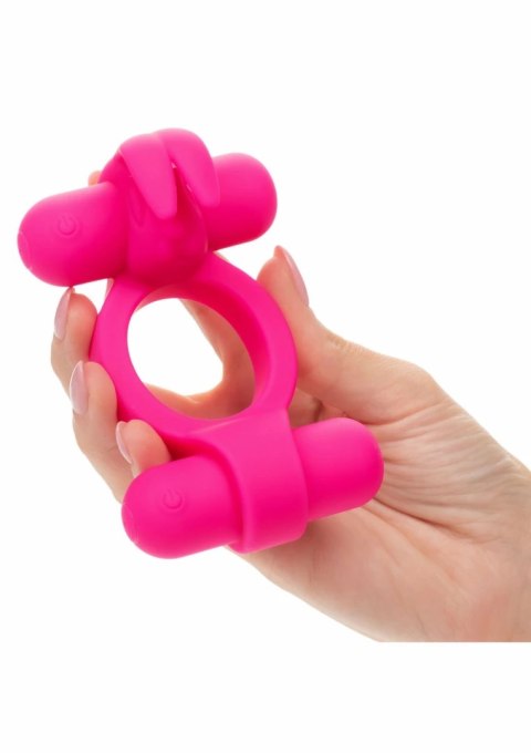 CalExotics Rechargeable Rockin Rabbit silikonowy pierścień wibracyjny USB