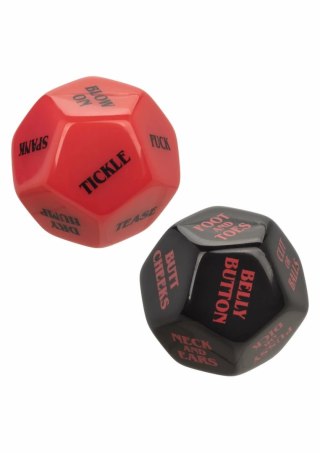 CalExotics Roll Play Naughty Dice Set - Zestaw Akrylowych Kości do Gry dla Par