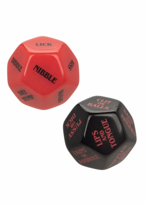 CalExotics Roll Play Naughty Dice Set - Zestaw Akrylowych Kości do Gry dla Par