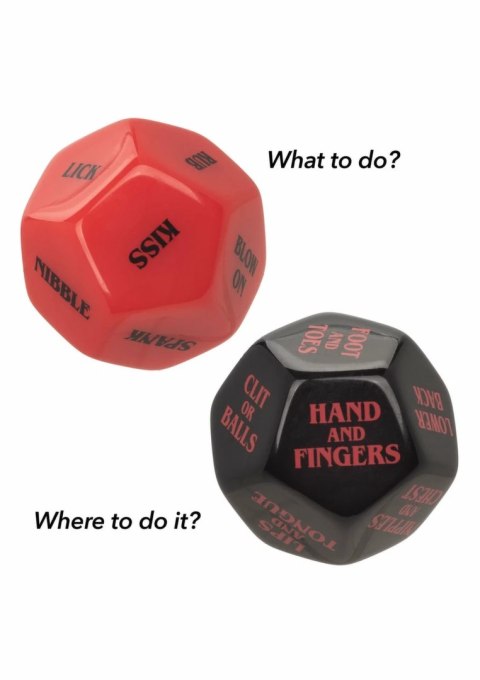 CalExotics Roll Play Naughty Dice Set - Zestaw Akrylowych Kości do Gry dla Par