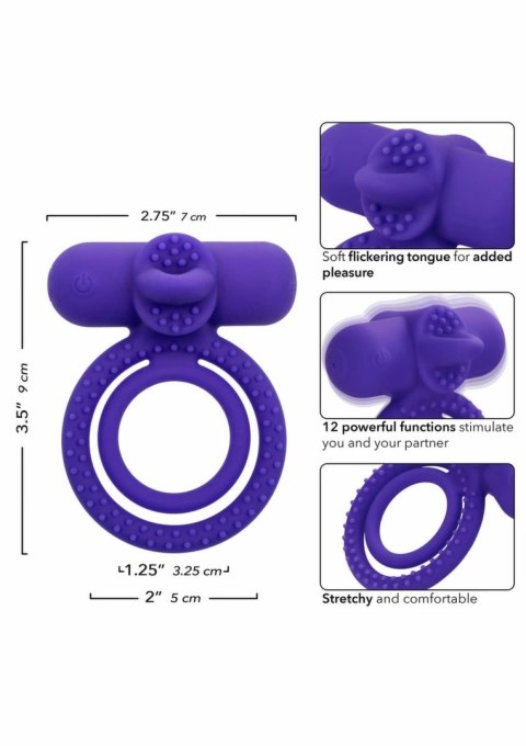 CalExotics Silicone Rechargeable Dual Climaxer - model z podwojną stymulacją, USB