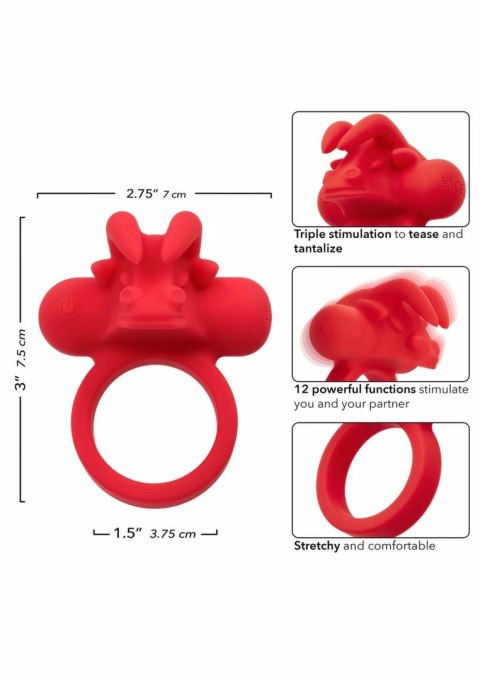 CalExotics Silicone Rechargeable The Matador - pierścień wibrujący, 12 trybow