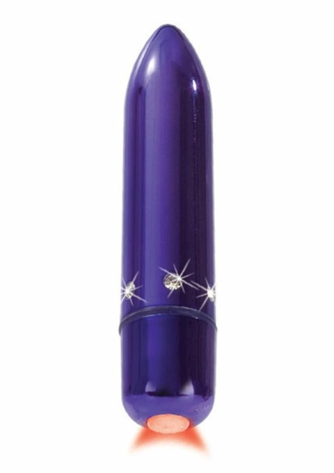 Crystal High Intensity Bullet mini masażer z kryształkami, srebrny