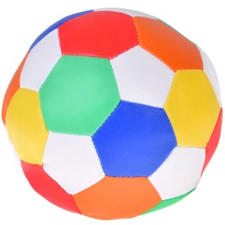 Miękka kolorowa piłka pluszowa ekoskóra 15cm szmacianka ZA5682