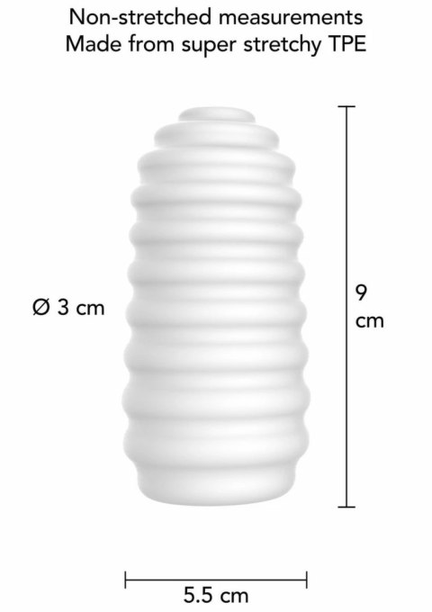 TOYJOY HERO Medium Ribs - elastyczna maszyna intymna z teksturą