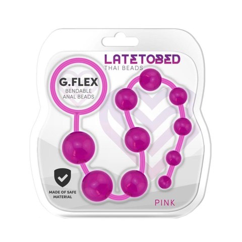 G.Flex żelowy sznur kulek pink