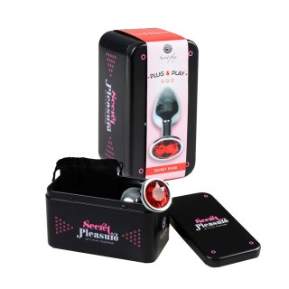 Metal Butt Plug Red rozmiar S