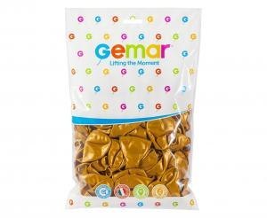Balony Gemar 10" metalik złote 100szt. GM90/39