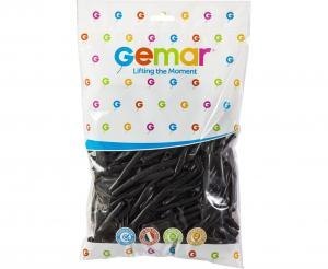 Balony Gemar rurki włoskie czarne 100szt. D4/14