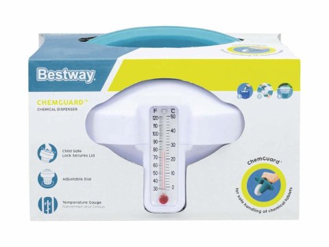 Dozownik chemiczny z wbudowanym termometrem pływak do basenu Bestway 58701