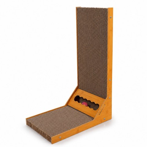 Drapak dla kota tekturowy z zabawką piłką XL 40x26x60cm KOT11