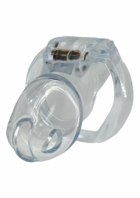 HIDDEN DESIRE Clear Control Cock Cage Long - transparentny system kontroli, rozmiar Long