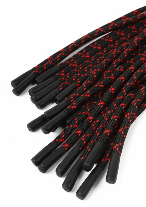 Hidden Desire Genuine Leather Knot Flogger czarno-czerwony 55 cm