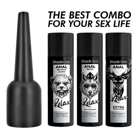 BLACK HOLE Aplikator do lubrykantu analnego S 30 ml ergonomiczny