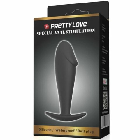Pretty Love Formula Plug silikonowy czarny z ergonomicznym uchwytem