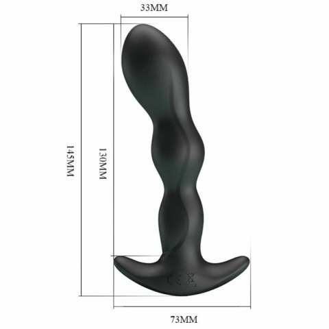 Pretty Love Masażer analny 12 trybow wibracji USB silikon czarny