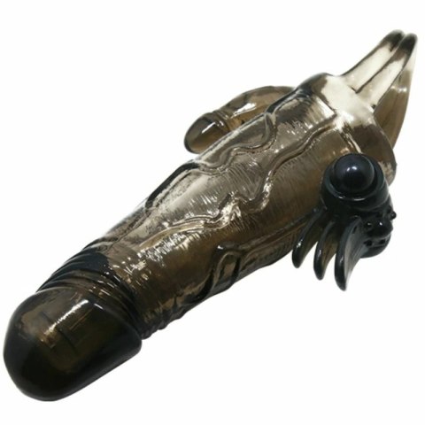 BAILE BRAVE MAN czarna nakładka intymna Double Bullet 16,5 cm