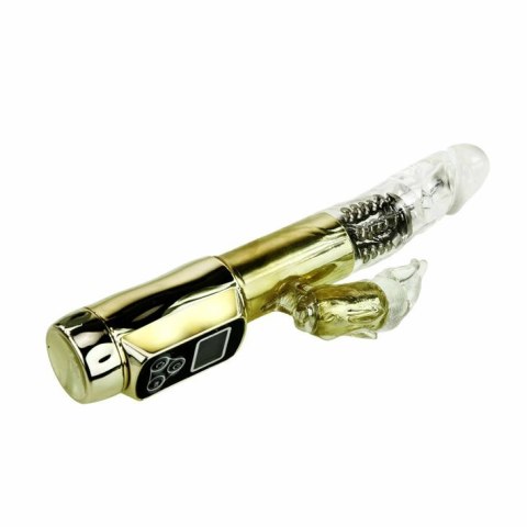 BAILE Rabbit Siberia Passion Gold - wibrator rotacyjny LED, złoty
