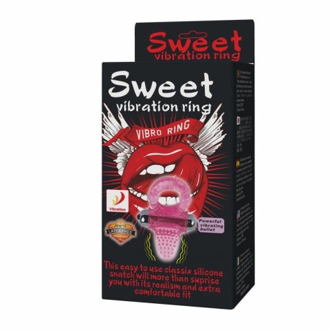 BAILE Sweet Abs 10 Rhythms Rożowy pierścień wibrujący ABS/TPR 4,6 cm