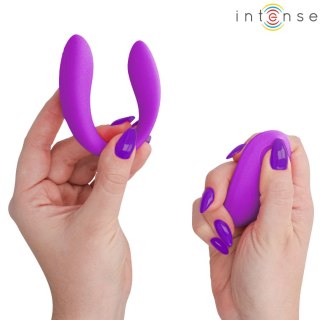 INTENSE - NORA stymulator wibracyjny zaciskowy fioletowy IPX7 10 trybow