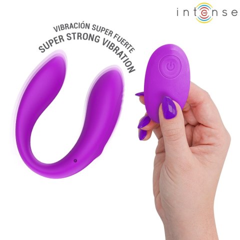 INTENSE - NORA stymulator wibracyjny zaciskowy fioletowy IPX7 10 trybow
