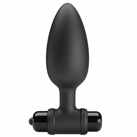 MR PLAY Super Power korek analny z wibracją USB czarny silikonowy