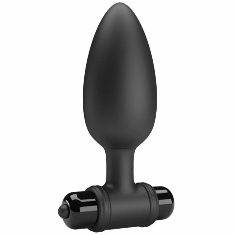 MR PLAY Super Power korek analny z wibracją USB czarny silikonowy