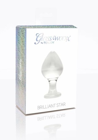 TOYJOY GLASS WORXX Brilliant Anal Star szklany korek anatomiczny