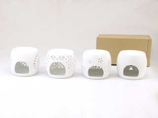 Kominek ceramiczny na tea lighty 9 x 8,5cm