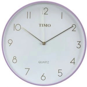 Zegar timo B312 25cm fioletowy