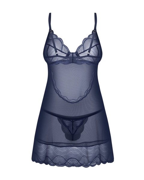 KOMPLET NIGHTLY BLUE CHEMISE XL/XXL blue