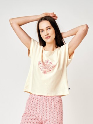 PIŻAMA DAMSKA LNS 796 A24 KR SALE XL brzoskwianiowy