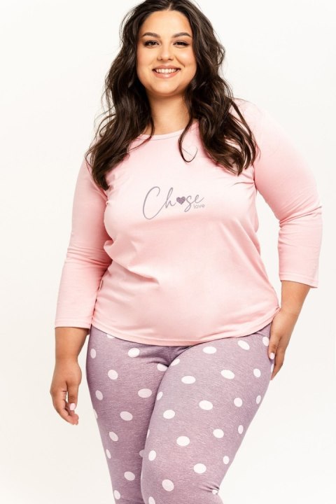 PIŻAMA LIBBY 3268 3/4 R R.2XL-3XL XXL różowy