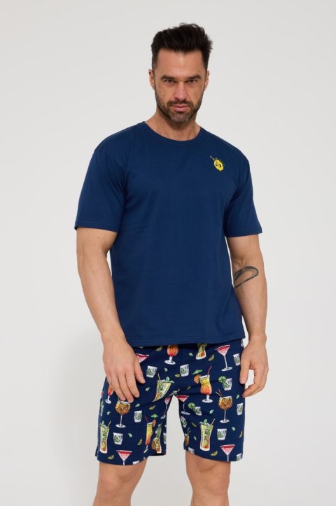 PIŻAMA MĘSKA 326/171 FRESH KR XXL granatowy