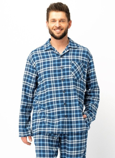 PIŻAMA MĘSKA MNS 492 FLANELA DR L jeans