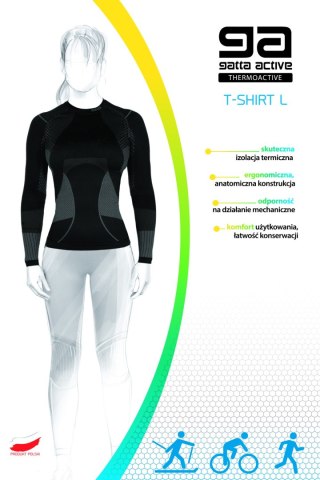 T-SHIRT WOMEN THERMOACTIVE BASIC AMA XL black/grey