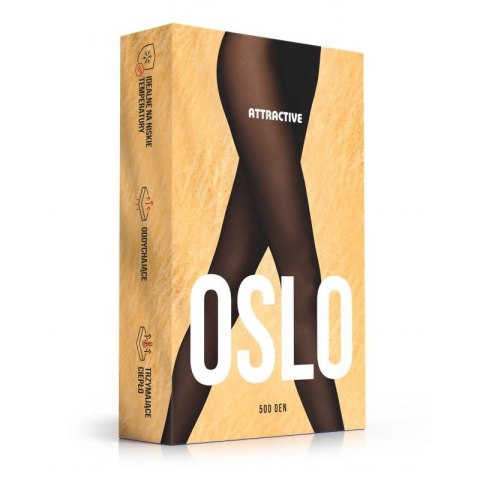 RAJSTOPY OSLO 500 DEN Z FUTERKIEM S/M nero