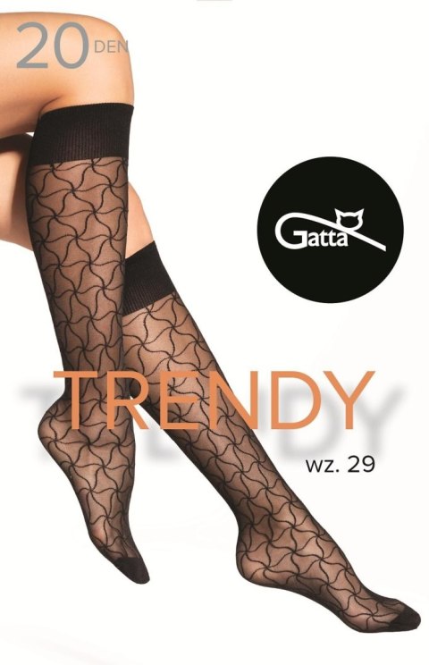 PODKOLANÓWKI TRENDY WZ.29 20 DEN uni nero