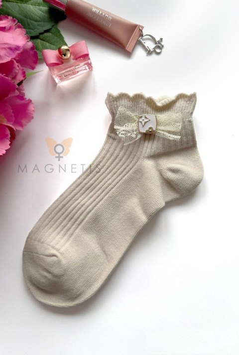 SKARPETKI QR-251119 uni beige
