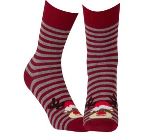 SKARPETKI ŚWIĄTECZNE 30-34 red.r8c/wz.812